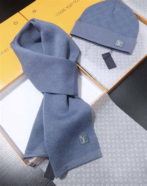 louis vuitton scarf and hat set|Louis Vuitton scarf new collection.